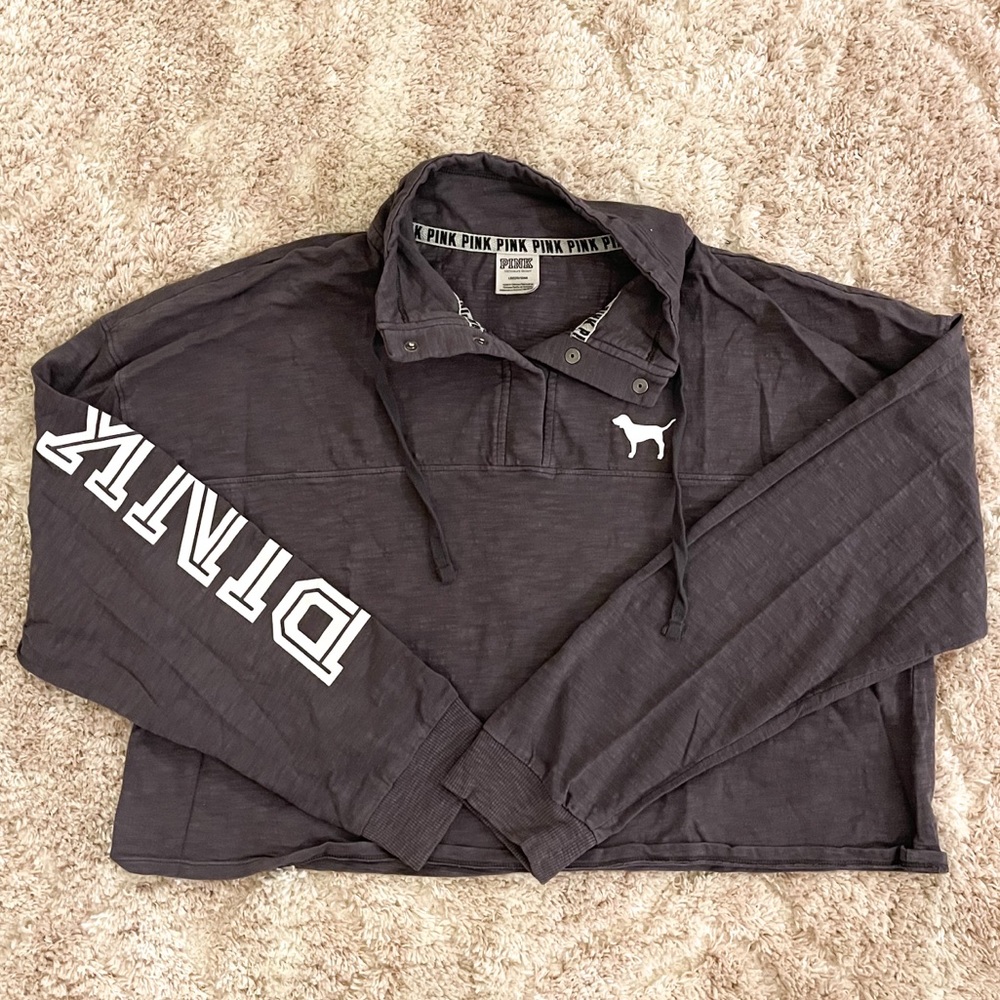 PINK - 1/4 Snap, Long Sleeve Pullover